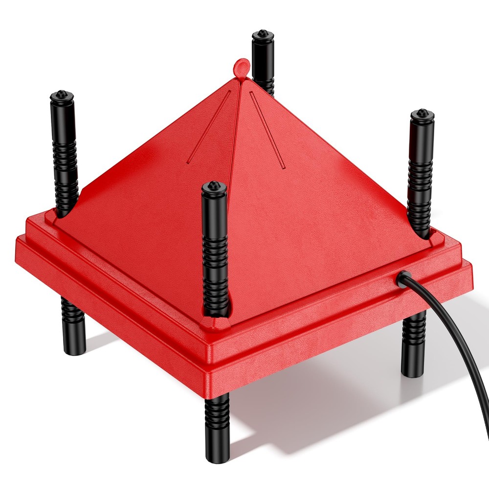 Chick Brooder Heater Plate 10" x 10" Anti-Roost Cone Red