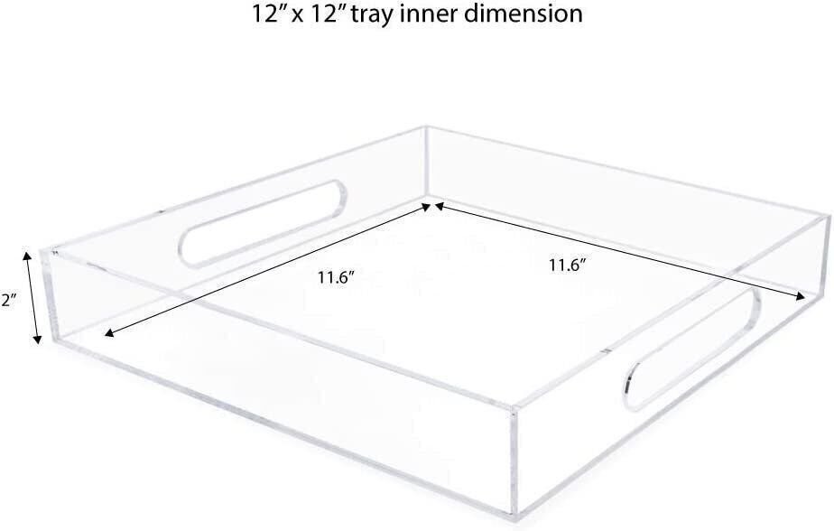 Isaac Jacobs Acrylic Tray with Cutout Handles
