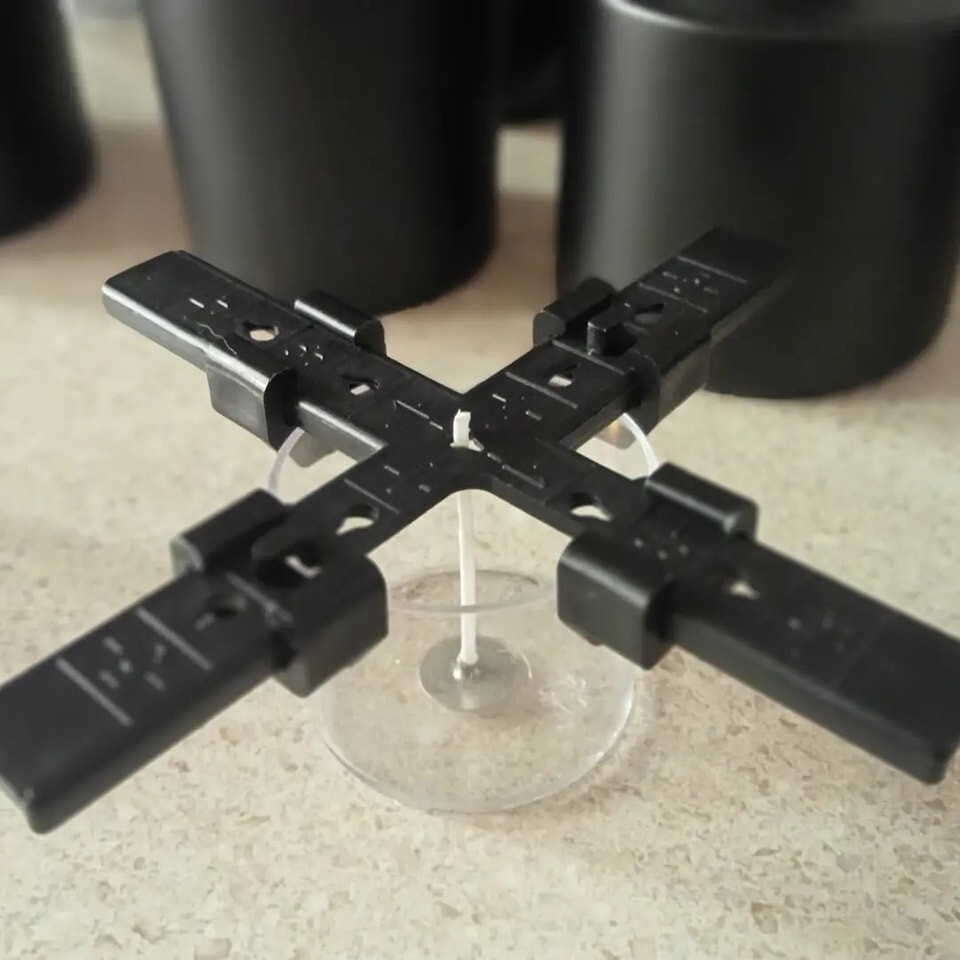 Universal Wick Holders - Adjustable Centering Device for Candle Makers - 6 pack