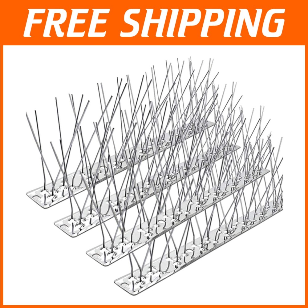 Rust-Resistant Bird Spikes - 17 Strips, DIY Installation
