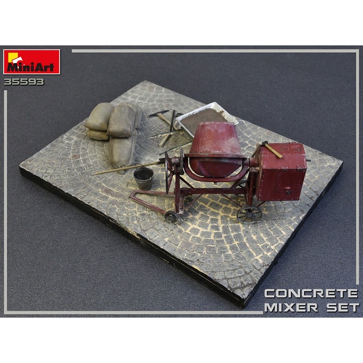Miniart #35593 1/35 Concrete Mixer Set