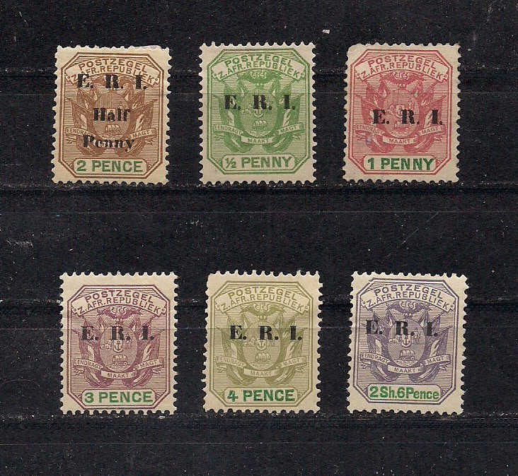 Transval 1901-1902 sc # 246-251 MH 'ERI'
