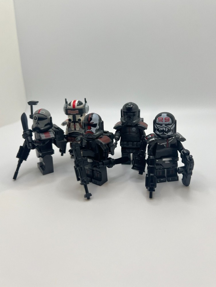 Bad Batch Custom Minifigures Star Wars Clone Force 99 Elite Black Commandos