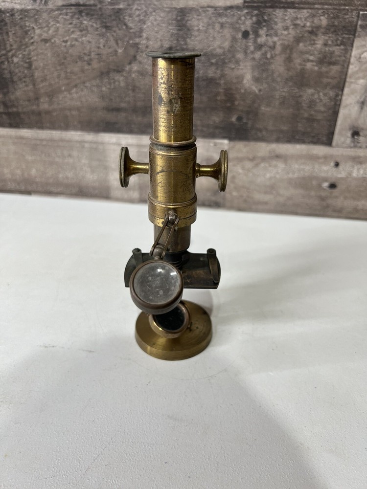 Antique Brass Mini Microscope - Seems To Be Fully Functional!