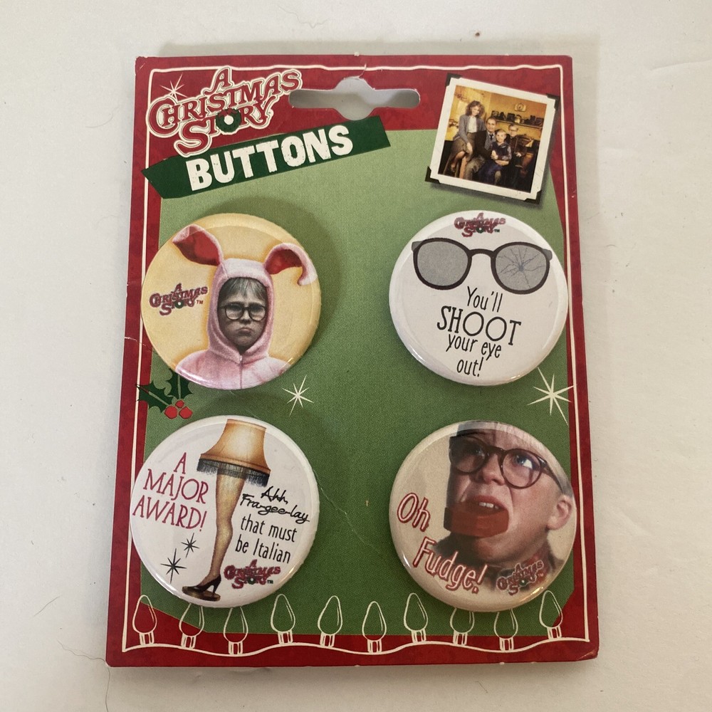 A Christmas Story Buttons Pack 4 Different Buttons