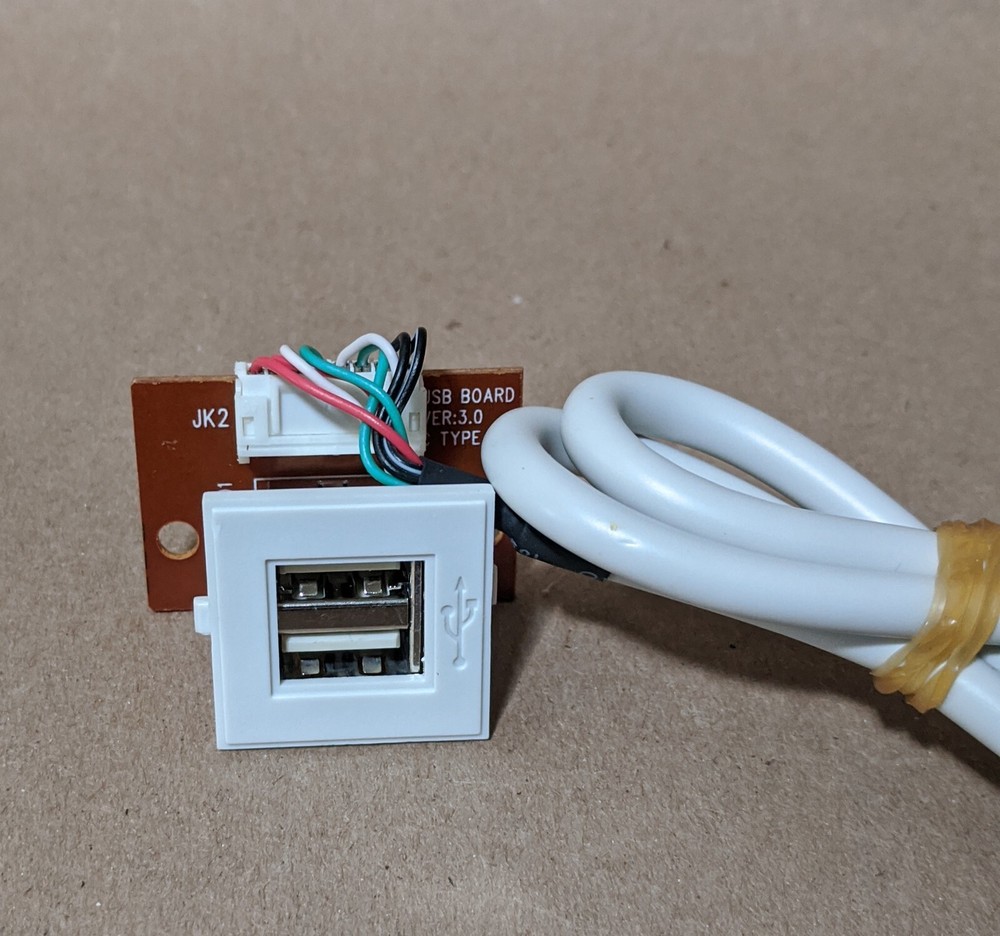 NEW Front Panel USB 2 Port PCB Board Connector for Computer PC Case w/ Clip