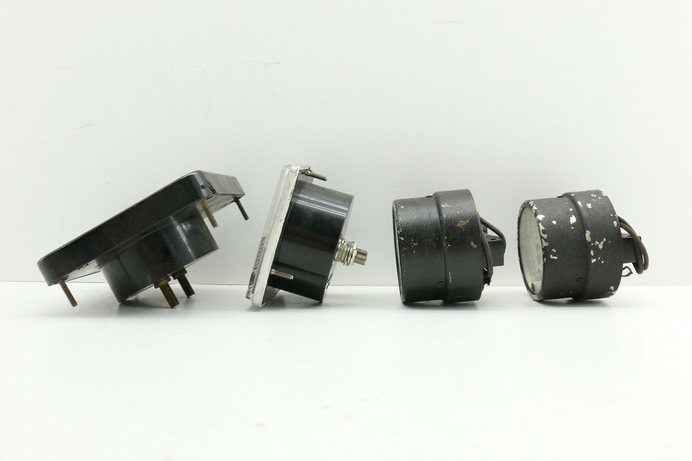 4pc Antique Vintage Steampunk Volt Gauges Untested as Found