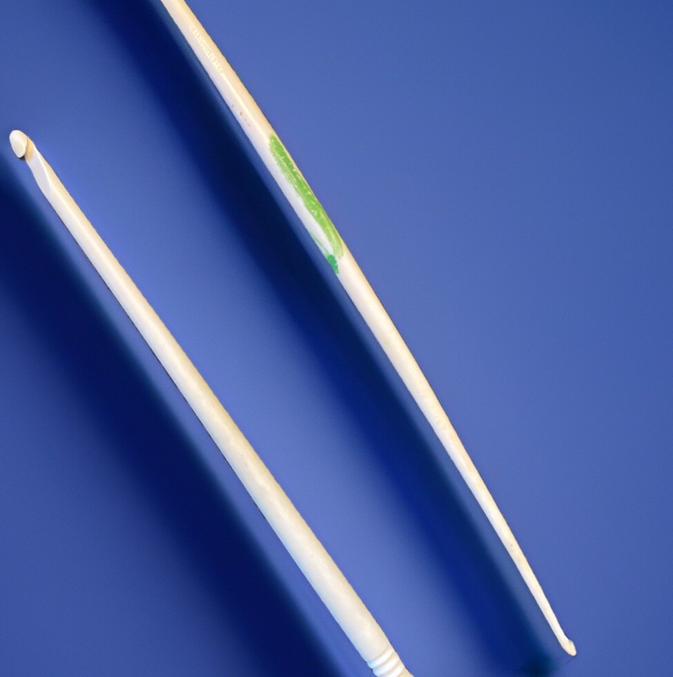 Antique Bone Crochet Hook Set 2 From Japan