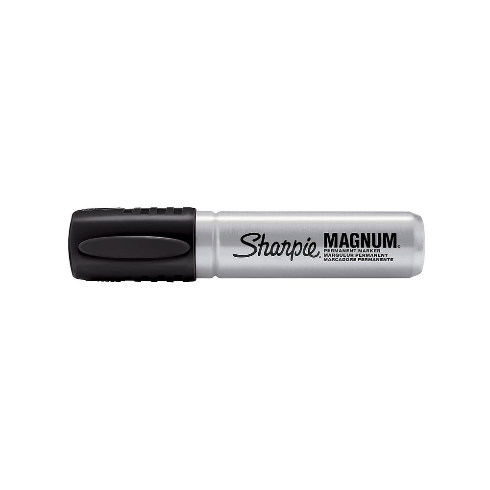 Sharpie Magnum Permanent Markers, Oversized Chisel Tip, Black, 12 Count -
