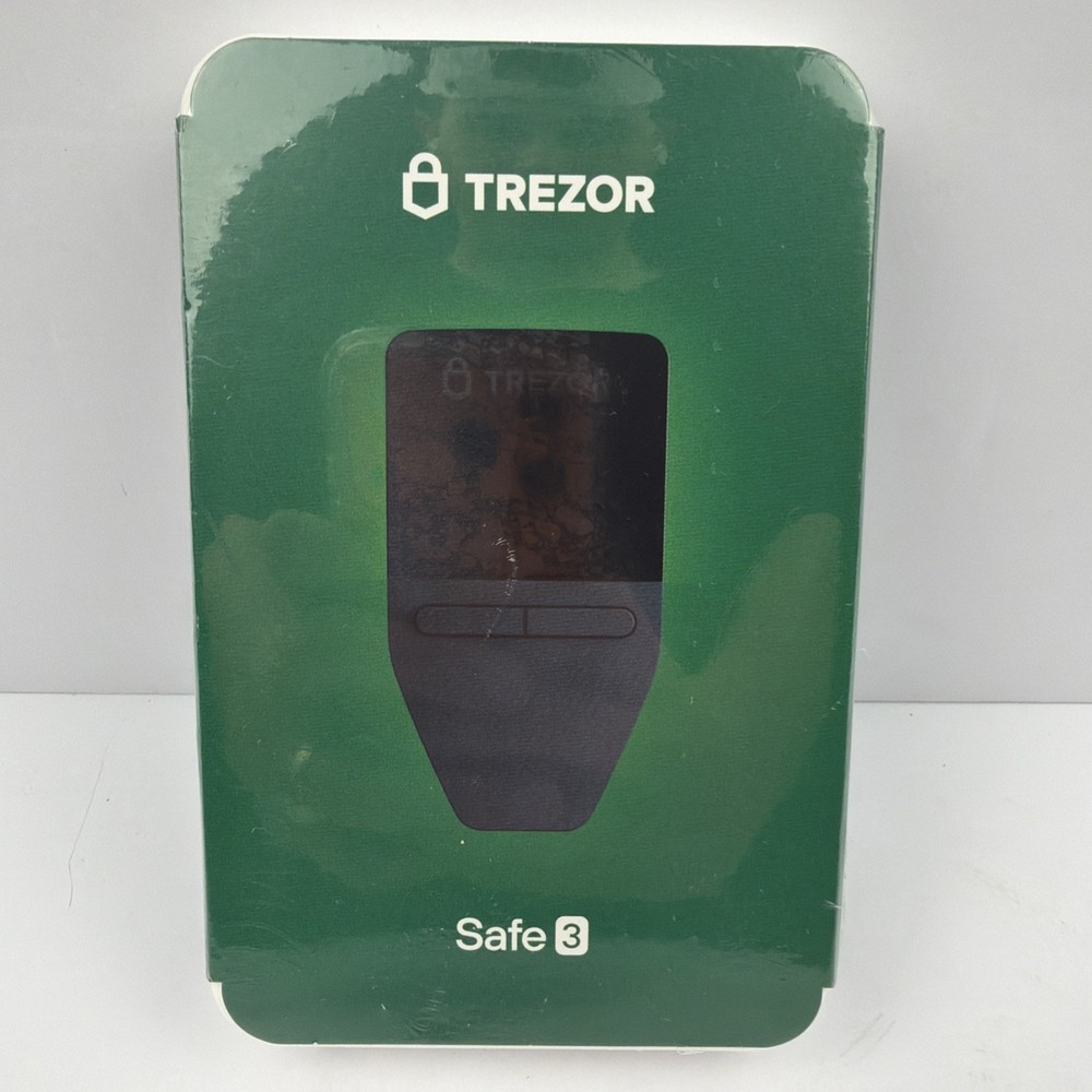 TREZOR SAFE 3 Passphrase & Secure Element Crypto Hardware Wallet Solar Gold