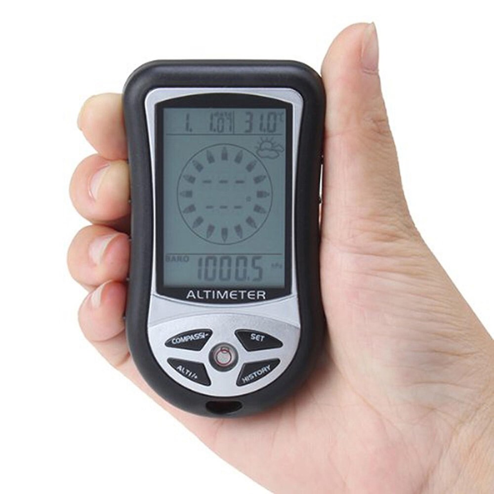 Portable Multifunction Altimeter Digital Compass Clock Barometer Thermometer