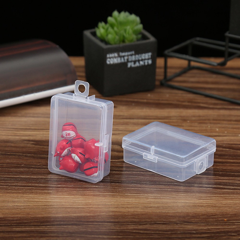 5 Pcs Clear Plastic Box Jewelry Display Case Beads Storage Container 2.6"
