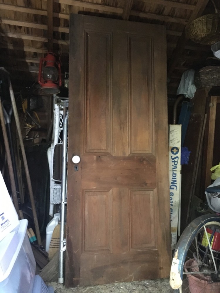 Antique solid wood 4 panel door late 1800’s