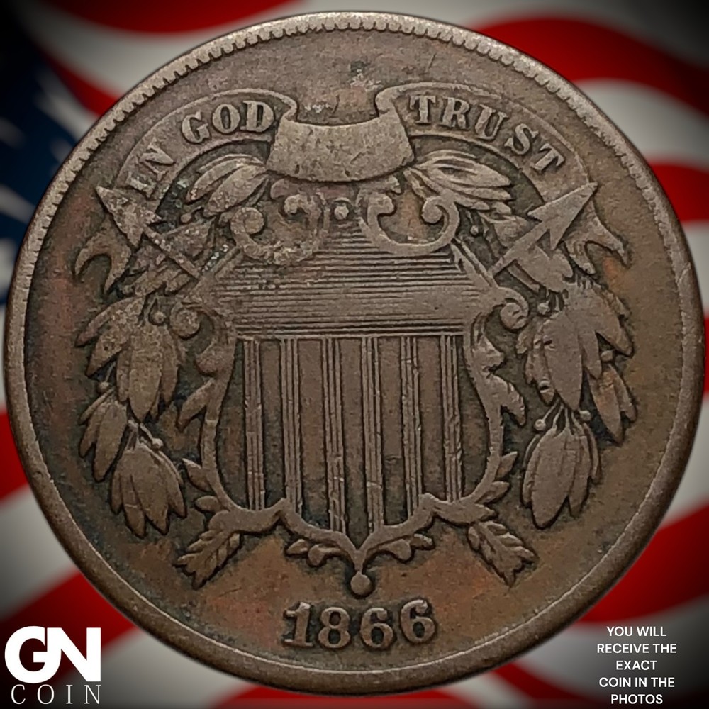 1866 2 Cent Piece Z3484