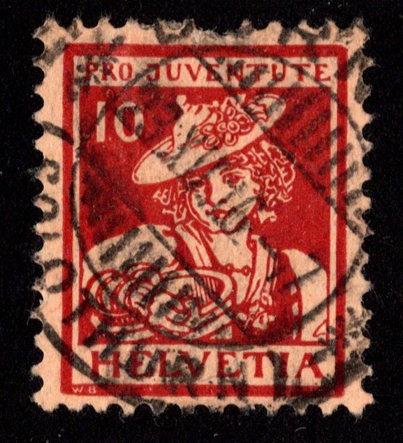 Switzerland Scott B6 Used with pulled perforation.