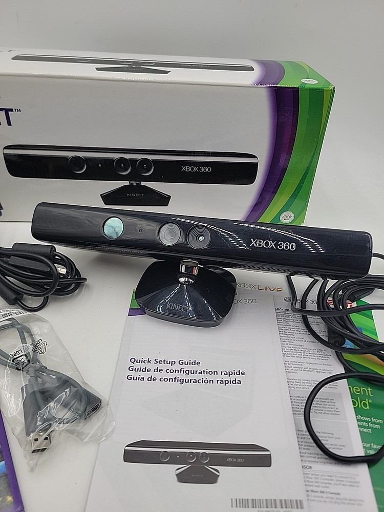 Microsoft Xbox 360 Kinect Motion Sensor Bar w/Kinect Adventures Game (READ)