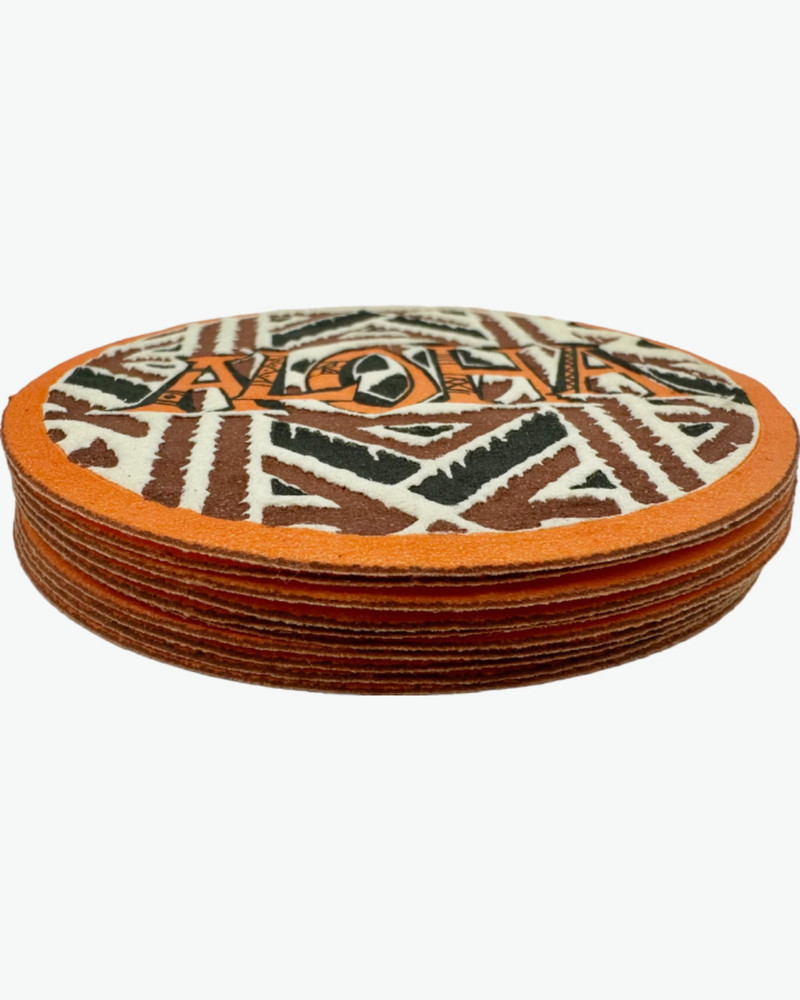 New Set 10 Aloha Paper Coasters Tiki Barware