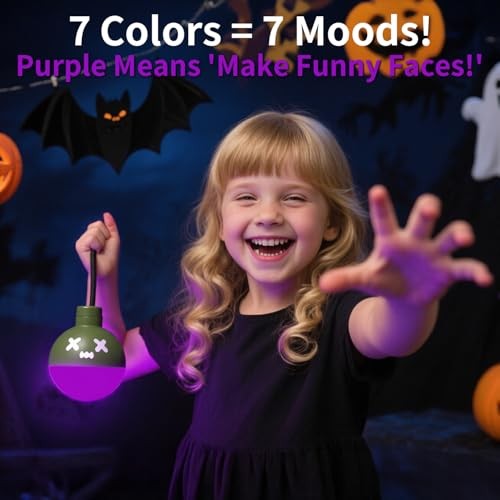 Pull-String Cute Night Light, 7 Color Changing, 30-Min Auto Off, USB-C Green