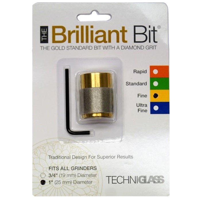 1" Techniglass Diamond Brilliant Grinder Bit Fine 200/230 Grit