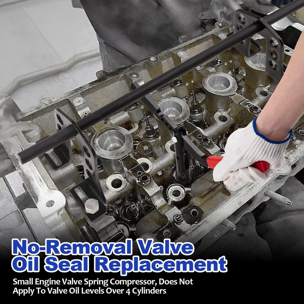 Valve Spring Compressor and Valve Guide Removal Tool Set - Universal OHV/OHC ...