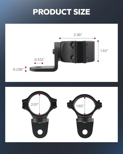 2PCS Stainless Steel X3 Whip Light Mount, 360° Adjustable UTV Light Bar Mount