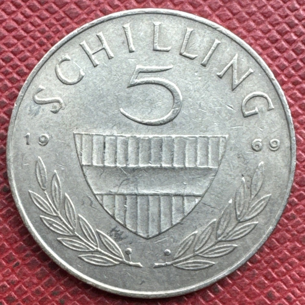 Austria 1969 Copper-Nickel 5 Schilling. KM# 2889a