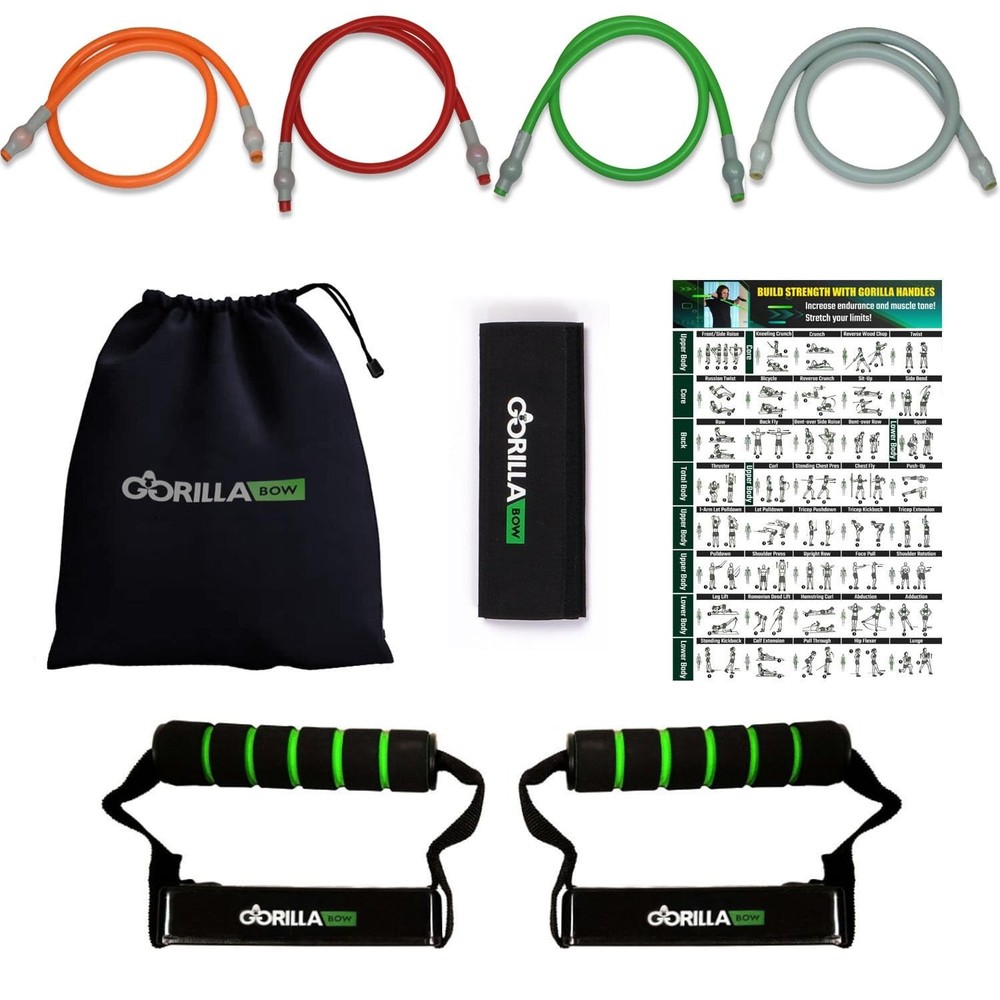 Resistance Bands with Handles Quick-Lock Multi-Layer Exercise Bands for Work ...