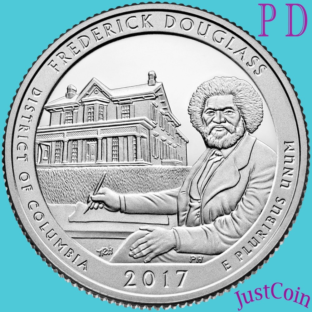 2017 P&D FREDERICK DOUGLAS HISTORIC SITE TWO QUARTERS SET UNCIRCULATED