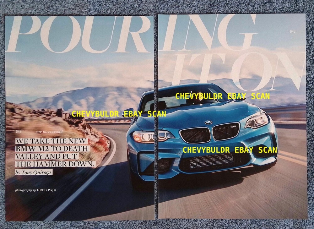 2016 BMW M2 Road Test Info Article "Pouring It On"