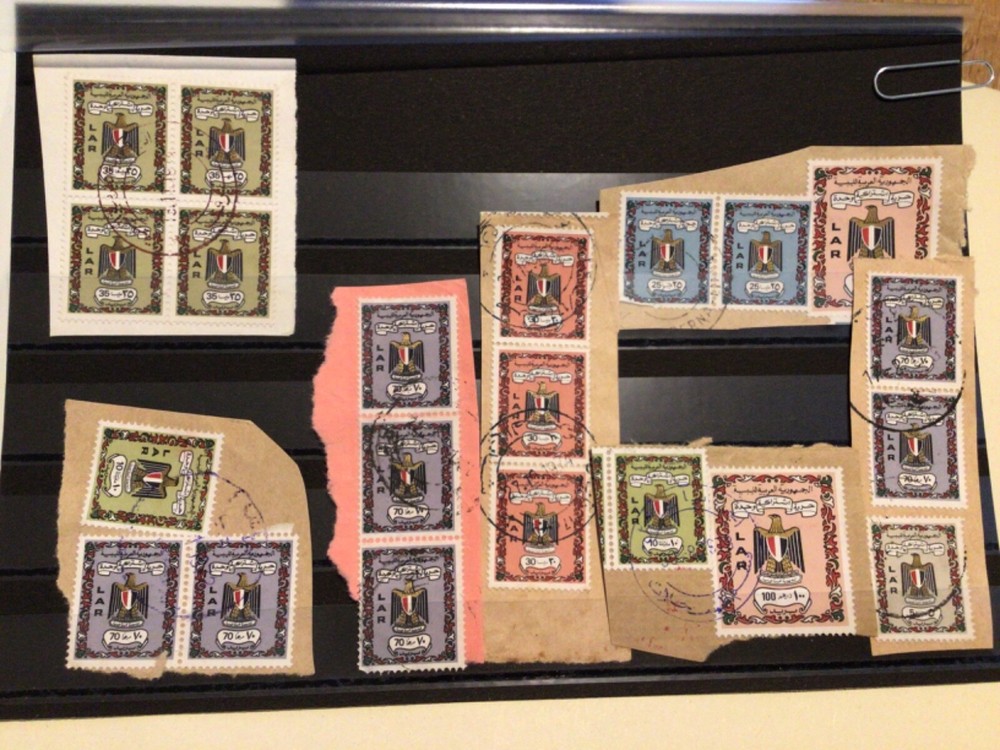 Libya used stamps on paper A10079
