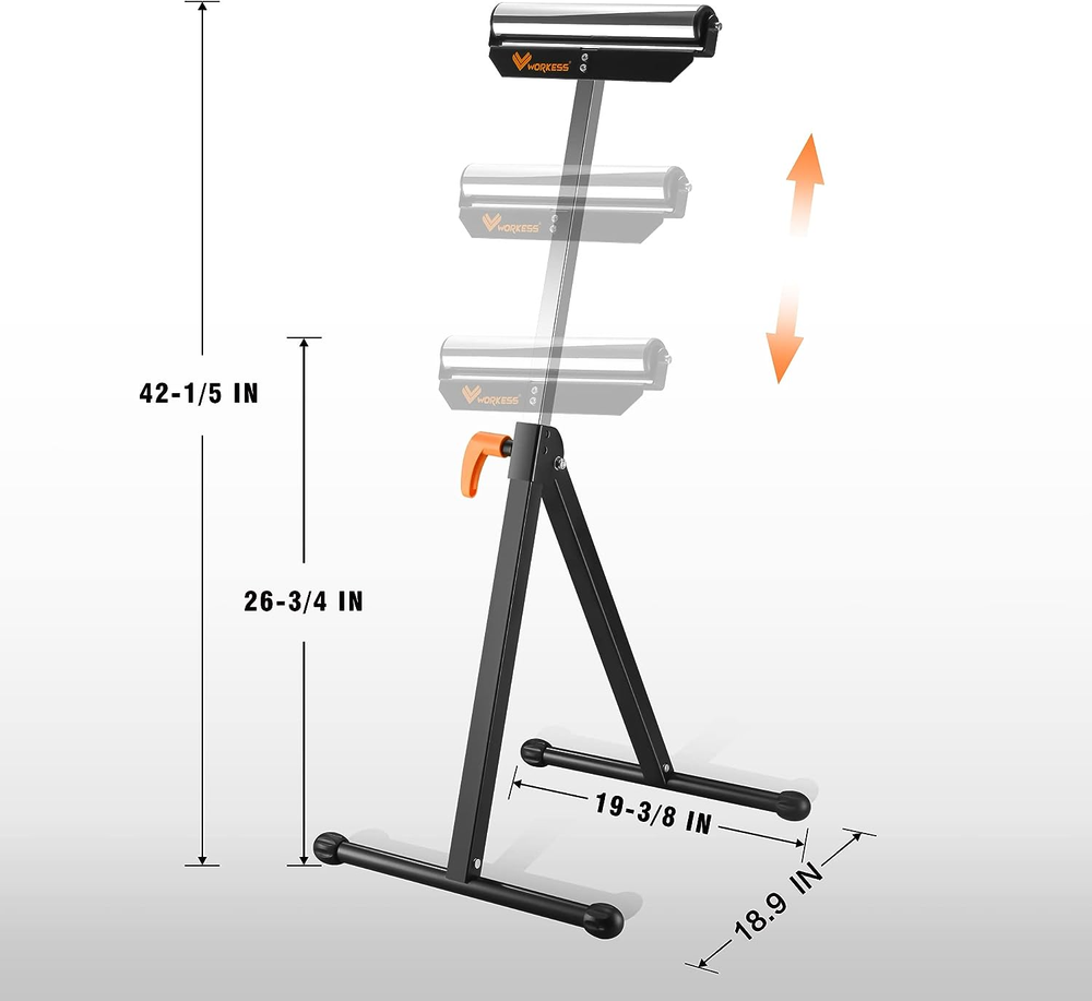 Roller Miter Saw Support Stand 2 Pc Pack Folding Tool Table Workbench Adjustable
