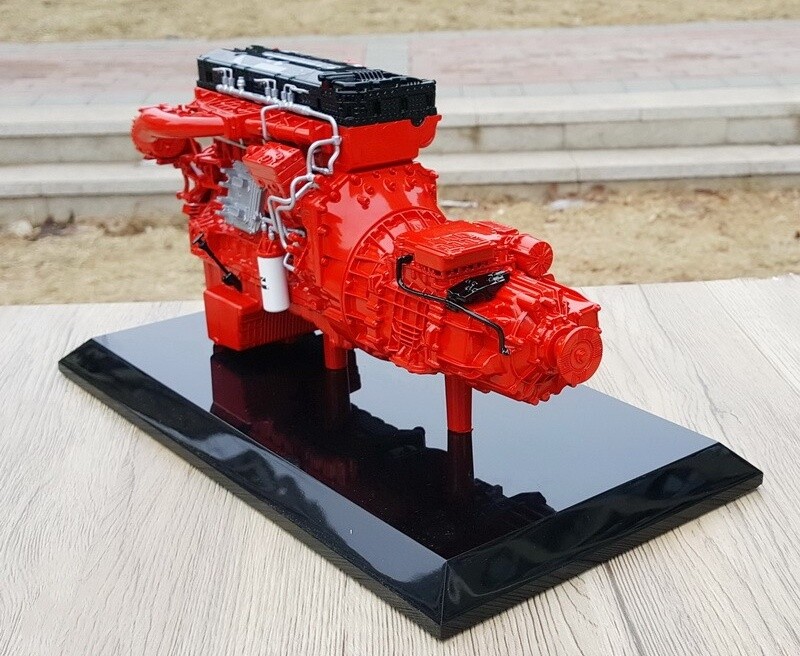 1:10 Cummins M15 Engine Transmission Construct Machine Equipment Diecast Model