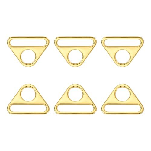 Triangle Buckle Adjuster, Triangle D Ring Adjuster Connector 1.5" K Gold