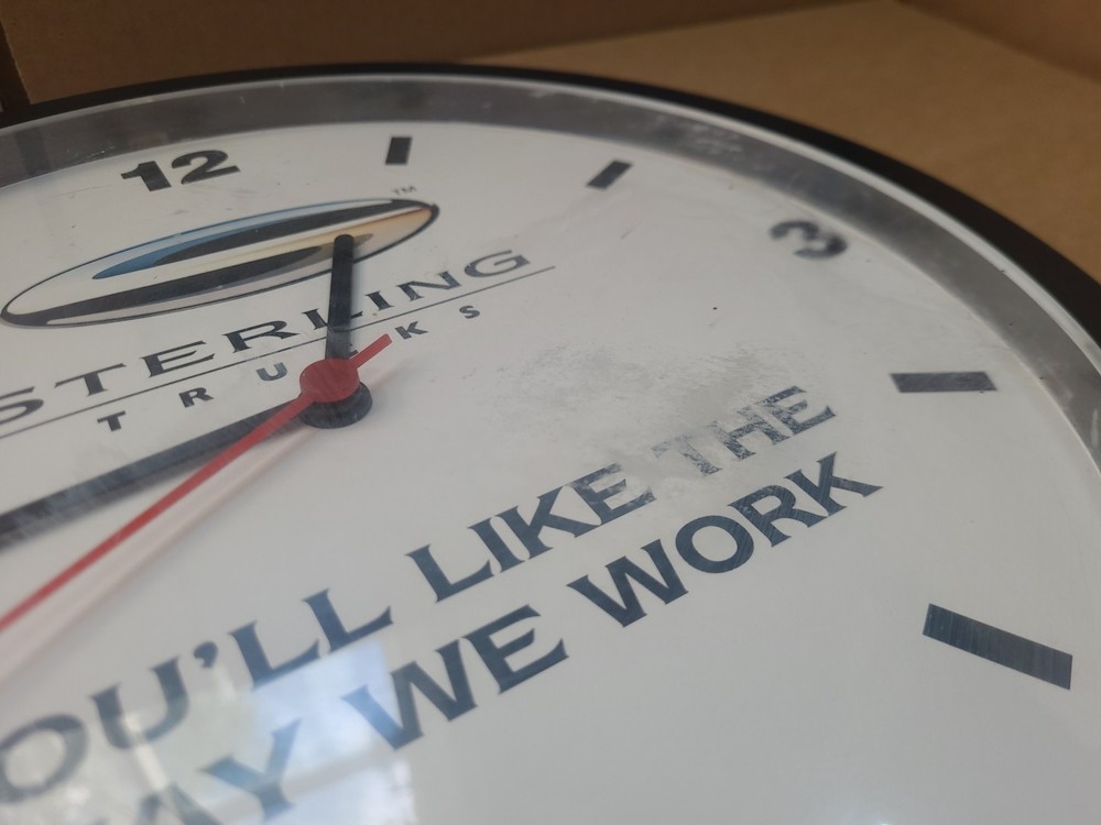Sterling Trucks Plastic Battery Advertising Clock