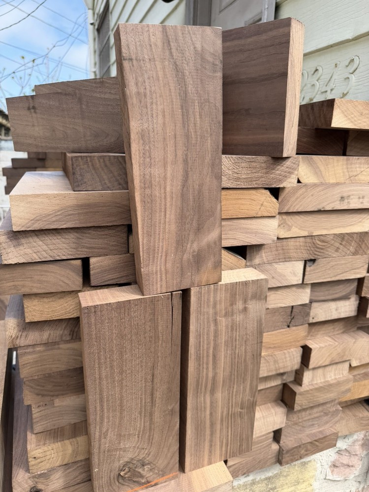 3 pcs Black Walnut short board 13.5” x 5” x 2”thick Solid , Kiln dried S2S