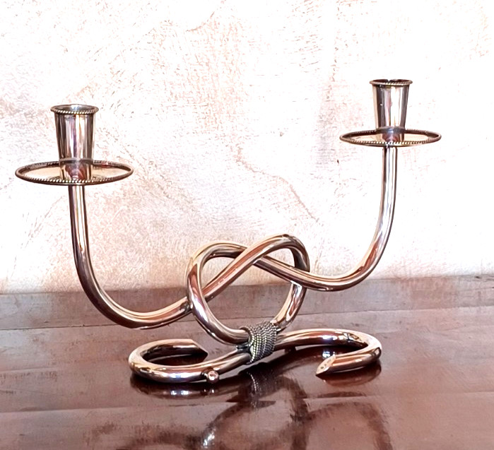 Silver 800 Candle Holder 2 Flames