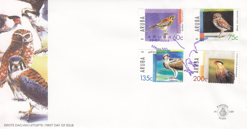 Aruba Issue FDC 2005 (120) Birds