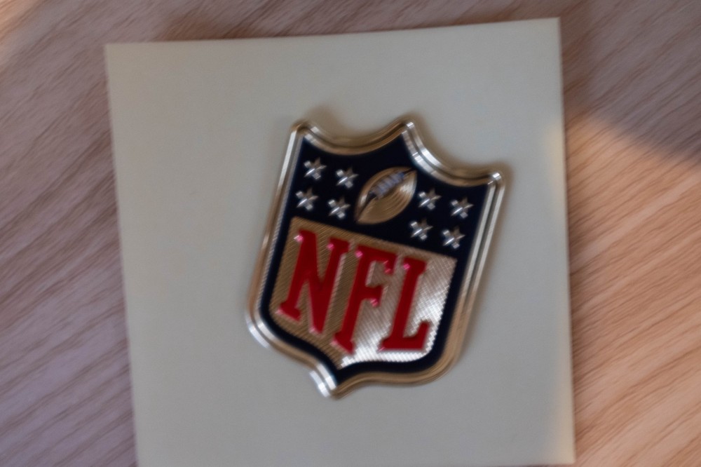 Gold NFL Shield MVP Iron On Plastic Jersey Patch New