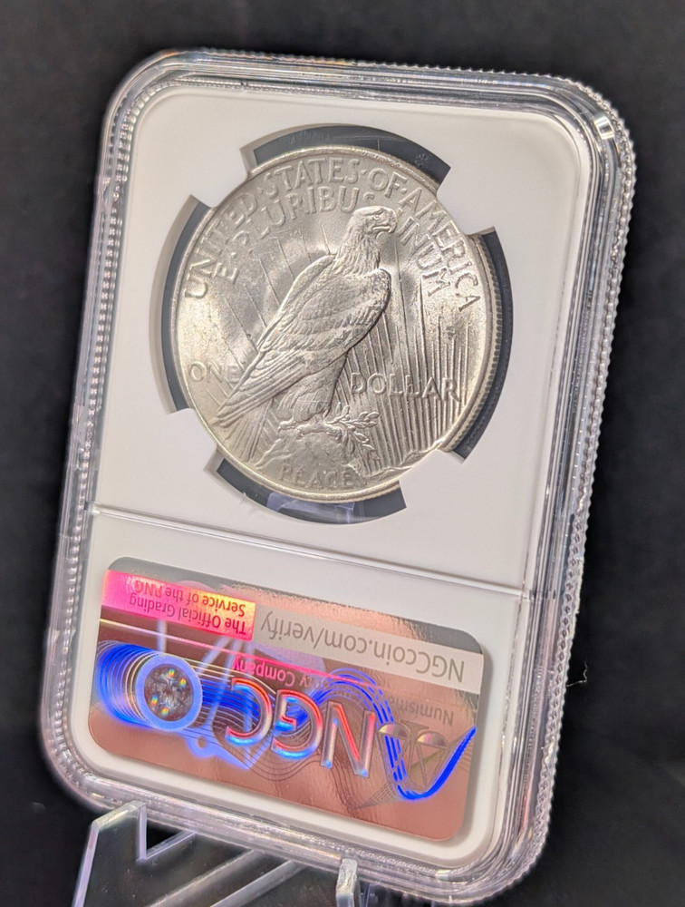 1922 Silver Peace Dollar NGC MS 63 Low Serial