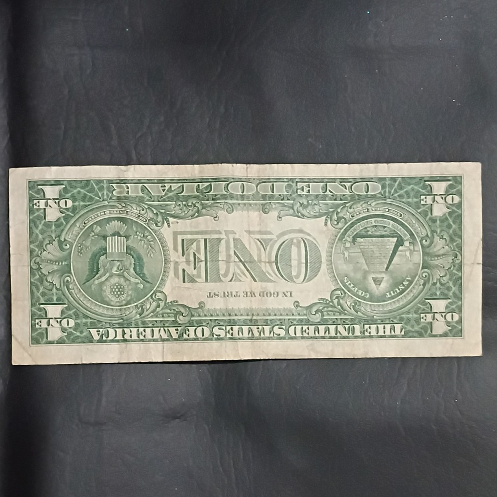 $1 Silver Certificate Error Note Upside Down Major Printing Blue Seal US Dollar