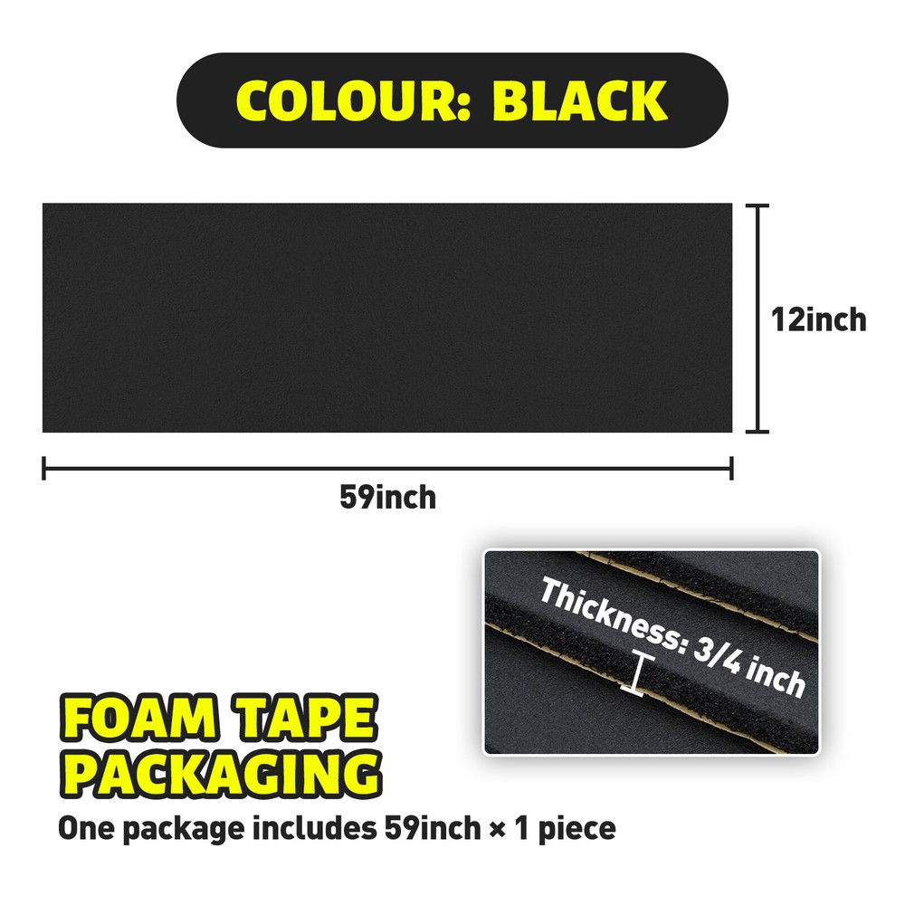 DIY Black Foam Sheet Self Adhesive Rubber Padding Neoprene Sponge Rubber Mat