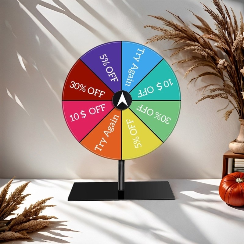 Practical Desktop Fortune Wheel Accessory for Shows and Gatherings Daily Use