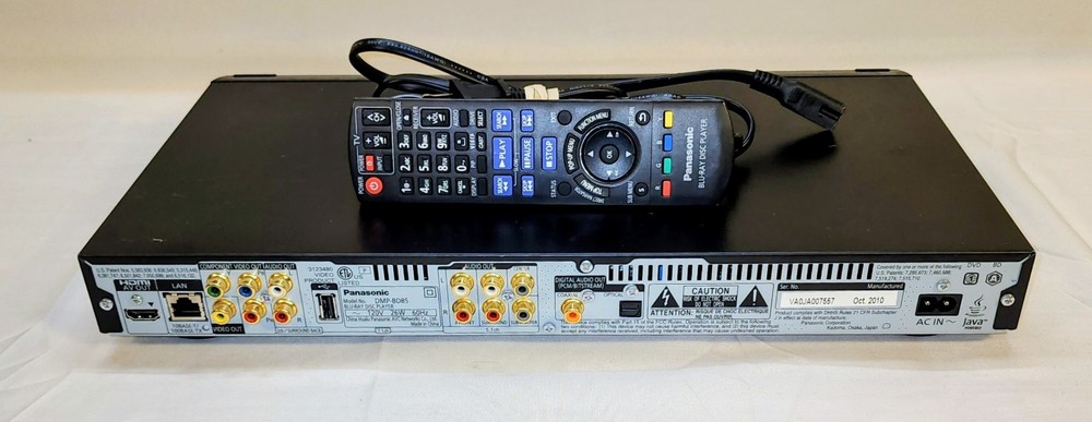 Fully Tested Panasonic DMP-BD85 Blu-ray Disc Player with Panasonic Remote