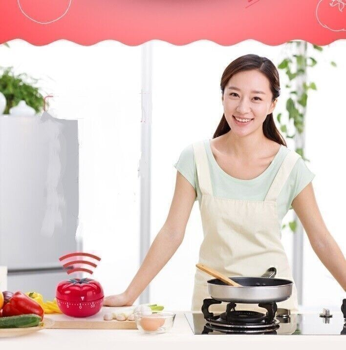 Tomato Timer Cute Reminder Alarm Clock Mechanical Timer Kitchen Cooking Tools