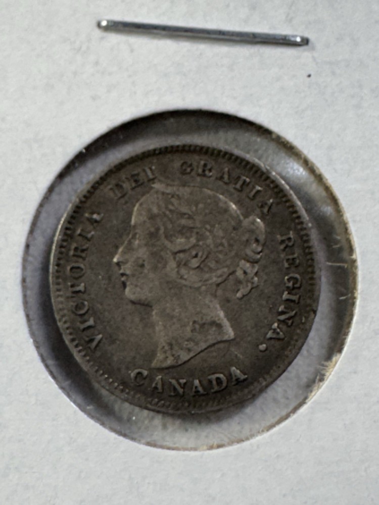 1901 Canada 5 Cents Silver Coin