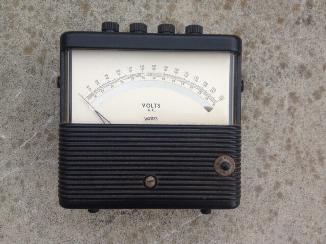 Analog AC Voltmeter 75, 150, 300V, Weston Electrical Instrument