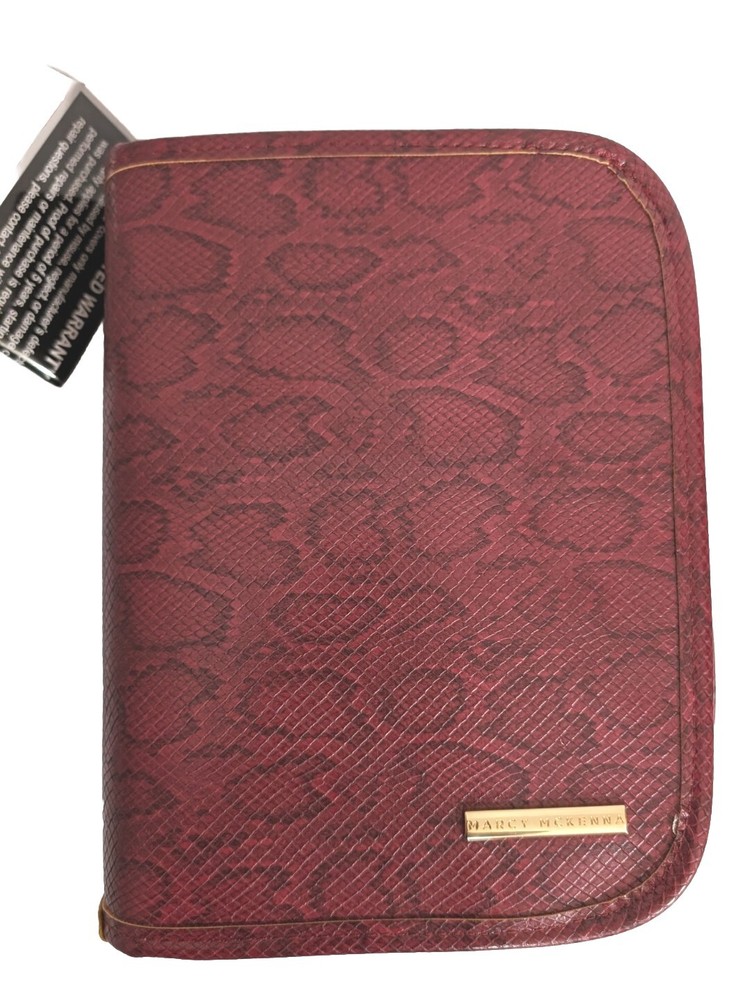 Marcy McKenna Jewelry Portfolio with Removable Mini Case-Red Python-NWT