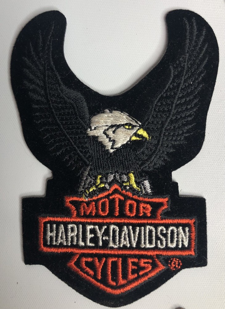 3 Harley-Davidson Embroidered PATCHES And 3 Metal Emblems