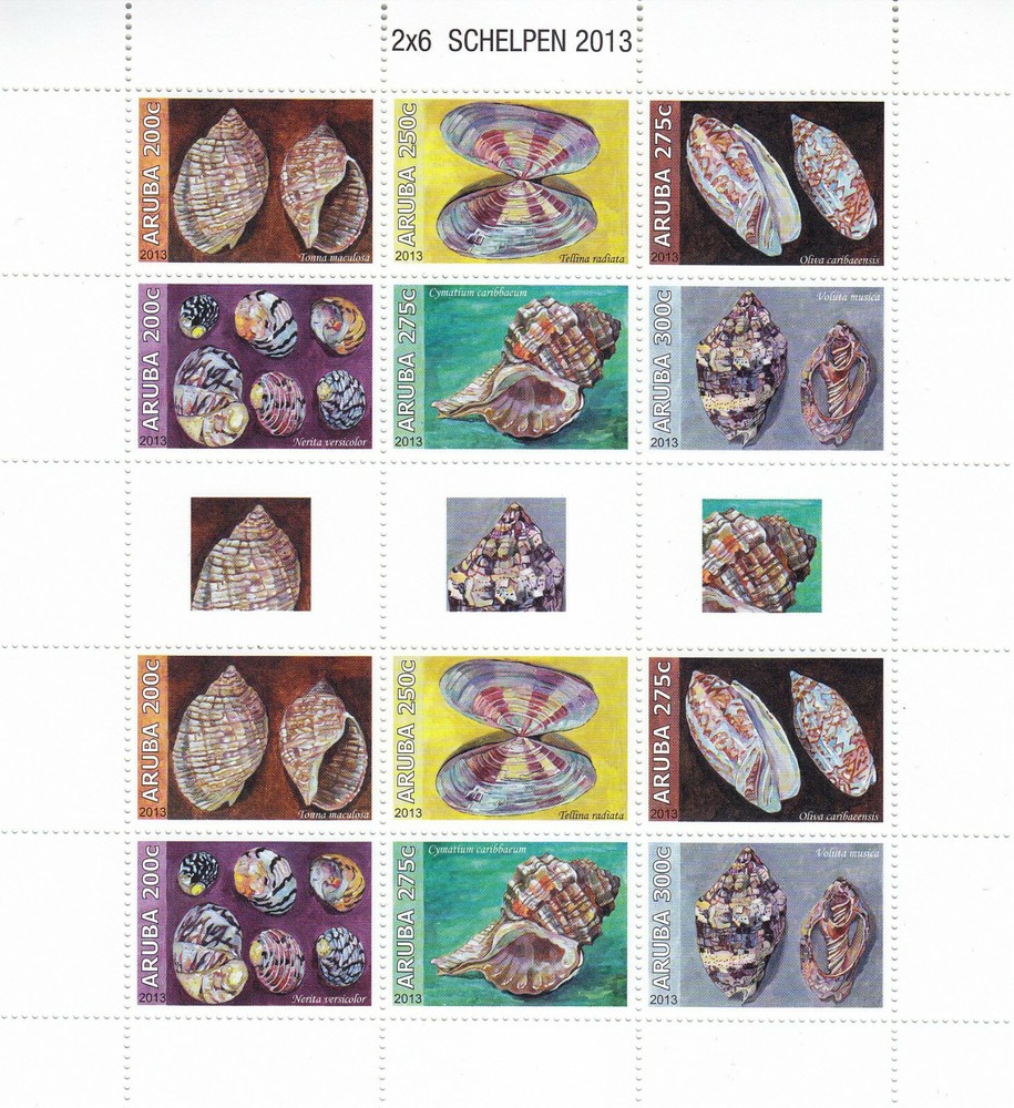 Arubu Issue 2013 (MS 710-715) Shells
