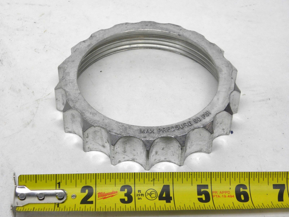 GRACO 4-3/4" ALUMINUM RETAINING CAP RING THREADED